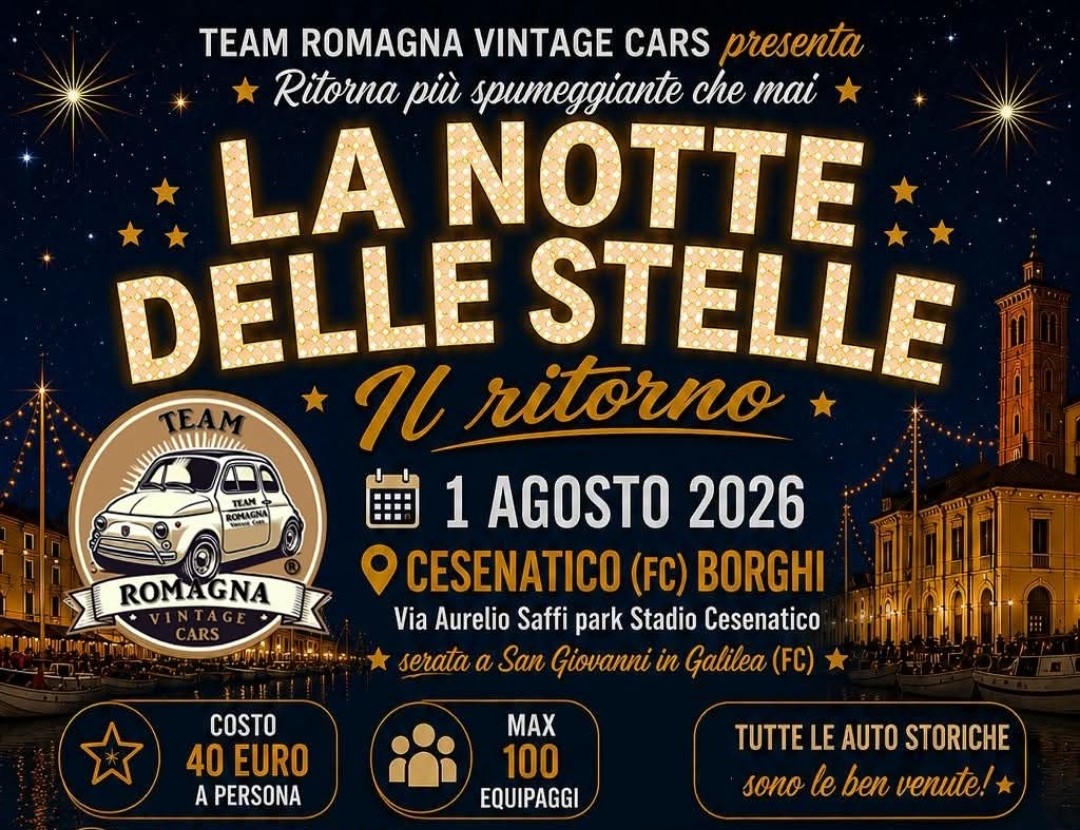 La Notte delle Stelle - 1 Agosto 2026 - Cesenatico (FC)