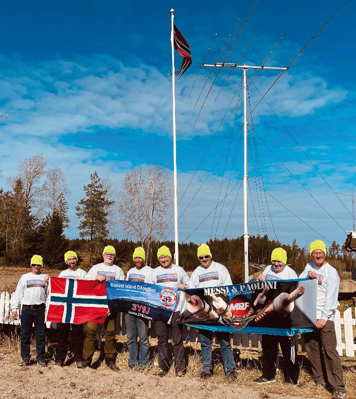 Bouvet team with banner